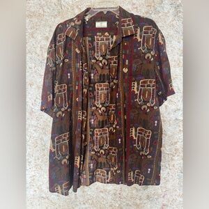 Vintage Trastormazioni Tessili Patterned Dress Shirt Italy